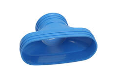 Wavin Ventiza Transizione PVC ovale 195x80 mm a 80 mm M/M