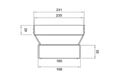 Wavin Ventiza Riduzione PVC ovale 235x80 mm a 160 mm M/M