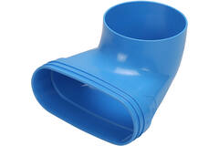Wavin Ventiza Estremità 90 gradi PVC ovale 195x80x50 mm per diametro 125 mm M/M