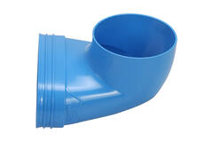 Wavin Ventiza Estremità 90 gradi PVC ovale 195x80x100 mm per diametro 125 mm M/M