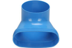 Wavin Ventiza Estremità 90 gradi PVC ovale 195x80x100 mm per diametro 125 mm M/M