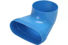 Wavin Ventiza Estremità 90 gradi PVC ovale 195x80x70 mm per diametro 125 mm M/M