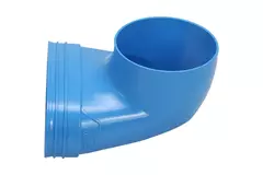 Wavin Ventiza Estremità 90 gradi PVC ovale 195x80x70 mm per diametro 125 mm M/M