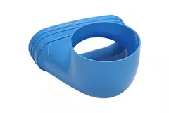 Wavin Ventiza Estremità 90 gradi PVC ovale 195x80x70 mm per diametro 125 mm M/M