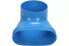 Wavin Ventiza Estremità 90 gradi PVC ovale 195x80x70 mm per diametro 125 mm M/M