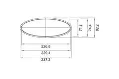 Wavin Ventiza tappo finale PVC ovale canale 235x80 mm