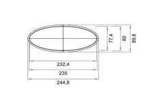 Wavin Ventiza terminale in PVC ovale canale 235x80 mm