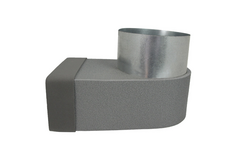 Termodotto lepe angolare singolo simmetrico 220x80 mm a diametro 150 mm