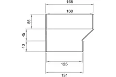 Wavin Ventiza riduzione PVC rotonda 160 a 125 mm eccentrica S/M