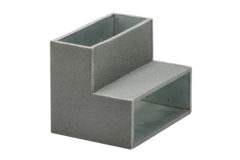 Termodotto a gomito 90 gradi 220x80 mm verticale
