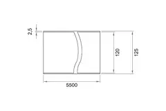 Wavin Ventiza canale 1,5 m PVC rotondo 125 mm S/S