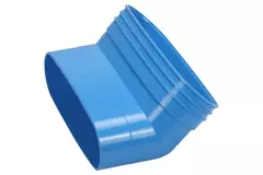 Wavin Ventiza Curva 45 gradi PVC ovale 195x80 mm verticale M/S
