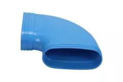 Wavin Ventiza Curva 90 gradi PVC ovale 195x80 mm orizzontale M/M