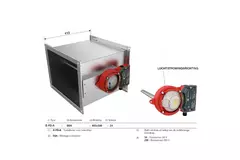Sensore di fumo 230V per serranda tagliafuoco rettangolare - E-FD A SSA 800x600 230