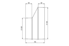 Europlast riduttore rotondo in plastica 150 mm a 100 mm - AP150-100