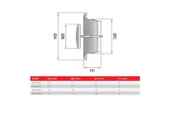 Valvola di ventilazione di scarico 100 mm con molle a frizione - AVP-C100