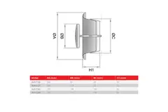 Valvola di ventilazione di scarico 160 mm con molle a frizione - AVP-C160