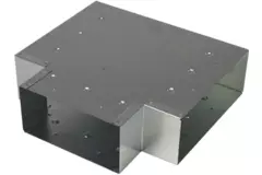 Pezzo a T (angolato) 90 gradi 220x80 mm - 170x80 mm per sistema fumario