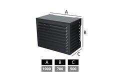 ClimaConnect: involucro per climatizzatore e pompa di calore, modello piccolo, RAL 7024 antracite