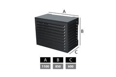 ClimaConnect: involucro per climatizzatore e pompa di calore, versione media, RAL 7024 Grigio grafite