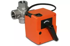 Valvola a sfera a tre vie DN15 con attuatore 230 V - STK 05