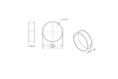 Elemento di collegamento per ventilatore assiale - acciaio inox 1250 02