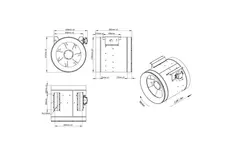 Ventilatore tubolare 560 mm a flusso misto ETALINE - EL 560 EC K01
