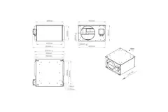 Ventilatore tubolare isolato 250 mm - ISORX 250 EC K 01