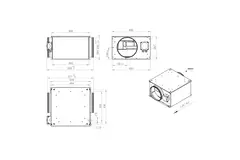 Ventilatore tubolare isolato 250 mm - ISOR 250 EC K 01