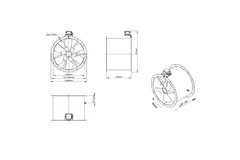 Ventilatore assiale da 560 mm - AL 560 D4 01 CFG
