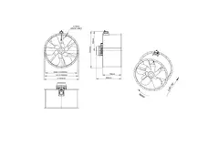 Ventilatore assiale da 1250 mm - AL 1250 D6 03 CFG