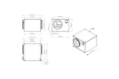 Ventilatore tubolare isolato 355 mm - ISOR 355 EC K 01