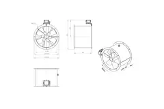 Ventilatore assiale da 450 mm - AL 450 D4 01 CFG