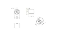 Ventilatore assiale per fumi canalizzati da 355 mm F300- AL 355 D4 F3 01 CFG