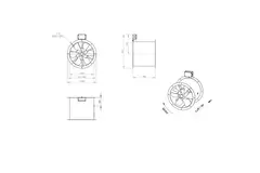 Ventilatore assiale da 400 mm canalizzato per fumi F300- AL 400 D4 F3 01 CFG