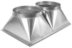 Condotto di transizione/tubo 800 x 500 mm / 2 x NW 355 - UKR 8050 01