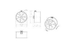 Ventilatore assiale da 1250 mm per fumi F300- AL 1250 D6 F3 01 CFG