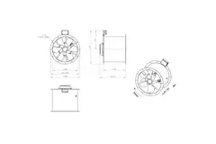 Ventilatore assiale da 500 mm canalizzato per fumi F300- AL 500 D2 F3 01 CFG