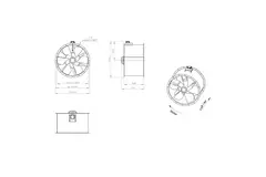 Ventilatore assiale da 1000 mm F300- AL 1000 D6 F3 02 CFG