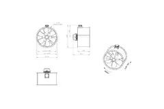 Ventilatore assiale da 1000 mm F300- AL 1000 D4 F3 04 CFG