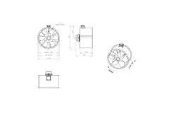 Ventilatore assiale da 1000 mm F300- AL 1000 D4 F3 03 CFG