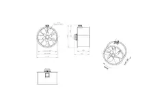 Ventilatore assiale da 1000 mm canalizzato per fumi F300- AL 1000 D6 F3 01 CFG