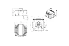 Controllo pressione costante verticale del ventilatore da tetto - DVA 250 EC O CRK 01