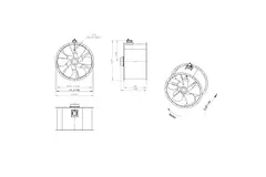 Ventilatore assiale da 1120 mm - AL 1120 D6 02 CFG