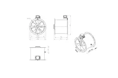 Ventilatore assiale da 400 mm - AL 400 D42U 03 CFG