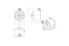 Ventilatore assiale da 450 mm - AL 450 D2 01 CFG