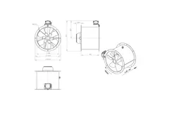Ventilatore assiale da 450 mm - AL 450 D42U 01 CFG