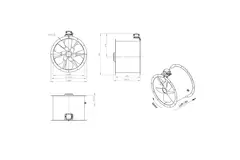 Ventilatore assiale da 560 mm - AL 560 D84U 01 CFG