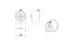 Ventilatore assiale da 560 mm - AL 560 D84U 02 CFG