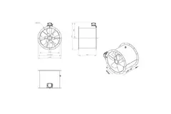 Ventilatore assiale da 500 mm - AL 500 D4 02 CFG